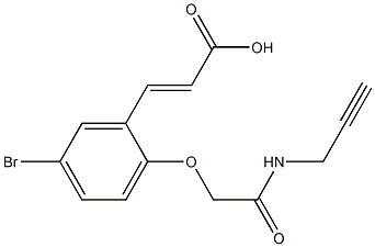 3-{5-bromo-2-[(prop-2-yn-1-ylcarbamoyl)methoxy]phenyl}prop-2-enoic acid Struktur