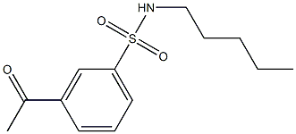 3-acetyl-N-pentylbenzene-1-sulfonamide Struktur