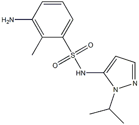 3-amino-2-methyl-N-[1-(propan-2-yl)-1H-pyrazol-5-yl]benzene-1-sulfonamide Struktur