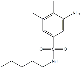 3-amino-4,5-dimethyl-N-pentylbenzene-1-sulfonamide Struktur