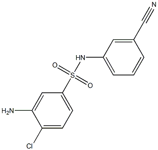 3-amino-4-chloro-N-(3-cyanophenyl)benzene-1-sulfonamide Struktur