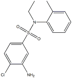 3-amino-4-chloro-N-ethyl-N-(2-methylphenyl)benzene-1-sulfonamide Struktur