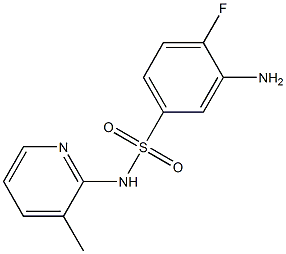 3-amino-4-fluoro-N-(3-methylpyridin-2-yl)benzene-1-sulfonamide Struktur