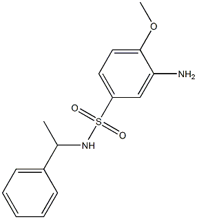 3-amino-4-methoxy-N-(1-phenylethyl)benzene-1-sulfonamide Struktur