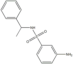 3-amino-N-(1-phenylethyl)benzenesulfonamide Struktur