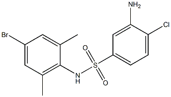 3-amino-N-(4-bromo-2,6-dimethylphenyl)-4-chlorobenzene-1-sulfonamide Struktur