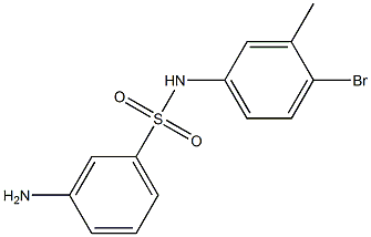 3-amino-N-(4-bromo-3-methylphenyl)benzene-1-sulfonamide Struktur