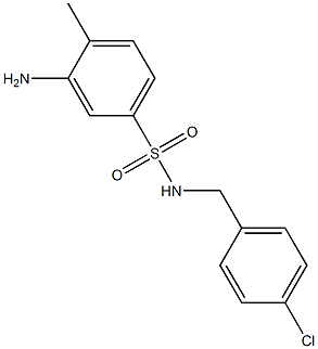 3-amino-N-[(4-chlorophenyl)methyl]-4-methylbenzene-1-sulfonamide Struktur