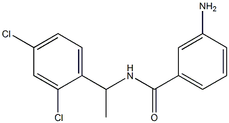 3-amino-N-[1-(2,4-dichlorophenyl)ethyl]benzamide Struktur