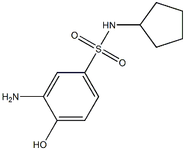 3-amino-N-cyclopentyl-4-hydroxybenzene-1-sulfonamide Struktur