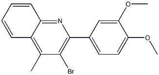 3-bromo-2-(3,4-dimethoxyphenyl)-4-methylquinoline Struktur