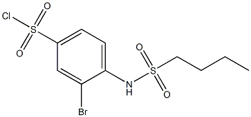 3-bromo-4-(butane-1-sulfonamido)benzene-1-sulfonyl chloride Struktur