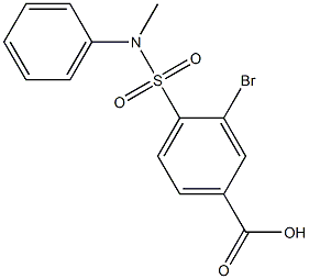 3-bromo-4-[methyl(phenyl)sulfamoyl]benzoic acid Struktur