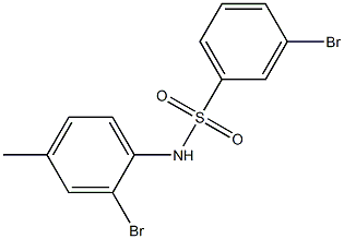 3-bromo-N-(2-bromo-4-methylphenyl)benzene-1-sulfonamide Struktur