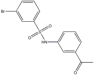 3-bromo-N-(3-acetylphenyl)benzene-1-sulfonamide Struktur