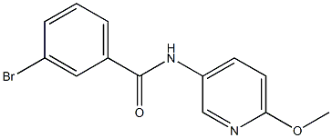 3-bromo-N-(6-methoxypyridin-3-yl)benzamide Struktur