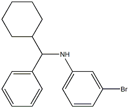 3-bromo-N-[cyclohexyl(phenyl)methyl]aniline Struktur