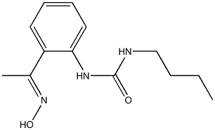 3-butyl-1-{2-[1-(hydroxyimino)ethyl]phenyl}urea Struktur