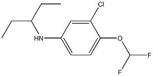 3-chloro-4-(difluoromethoxy)-N-(pentan-3-yl)aniline Struktur