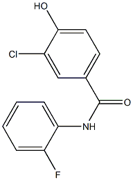 3-chloro-N-(2-fluorophenyl)-4-hydroxybenzamide Struktur