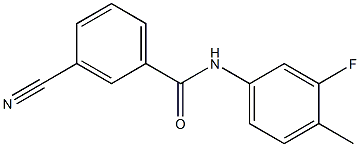 3-cyano-N-(3-fluoro-4-methylphenyl)benzamide Struktur