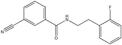 3-cyano-N-[2-(2-fluorophenyl)ethyl]benzamide Struktur