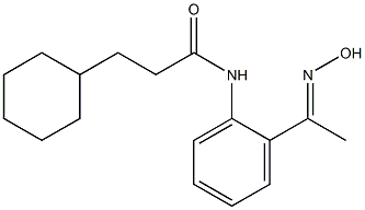 3-cyclohexyl-N-{2-[1-(hydroxyimino)ethyl]phenyl}propanamide Struktur