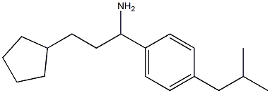 3-cyclopentyl-1-[4-(2-methylpropyl)phenyl]propan-1-amine Struktur