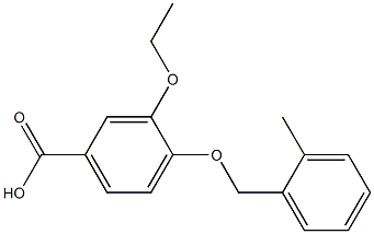 3-ethoxy-4-[(2-methylphenyl)methoxy]benzoic acid Struktur