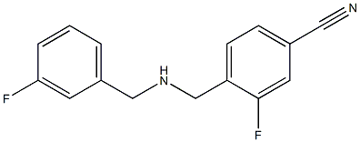 3-fluoro-4-({[(3-fluorophenyl)methyl]amino}methyl)benzonitrile Struktur