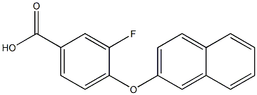 3-fluoro-4-(naphthalen-2-yloxy)benzoic acid Struktur