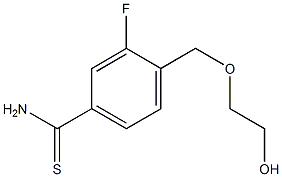 3-fluoro-4-[(2-hydroxyethoxy)methyl]benzene-1-carbothioamide Struktur