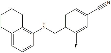 3-fluoro-4-[(5,6,7,8-tetrahydronaphthalen-1-ylamino)methyl]benzonitrile Struktur