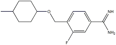 3-fluoro-4-{[(4-methylcyclohexyl)oxy]methyl}benzenecarboximidamide Struktur