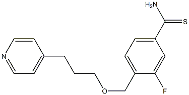 3-fluoro-4-{[3-(pyridin-4-yl)propoxy]methyl}benzene-1-carbothioamide Struktur