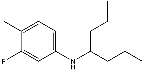 3-fluoro-N-(heptan-4-yl)-4-methylaniline Struktur