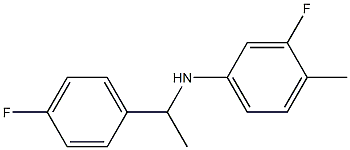 3-fluoro-N-[1-(4-fluorophenyl)ethyl]-4-methylaniline Struktur