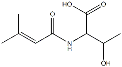 3-hydroxy-2-(3-methylbut-2-enamido)butanoic acid Struktur