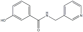 3-hydroxy-N-(pyridin-3-ylmethyl)benzamide Struktur