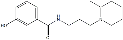 3-hydroxy-N-[3-(2-methylpiperidin-1-yl)propyl]benzamide Struktur