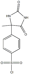 4-(4-methyl-2,5-dioxoimidazolidin-4-yl)benzene-1-sulfonyl chloride Struktur