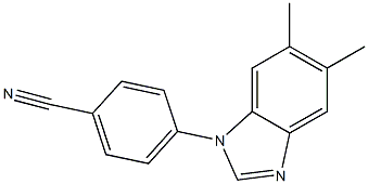 4-(5,6-dimethyl-1H-1,3-benzodiazol-1-yl)benzonitrile Struktur