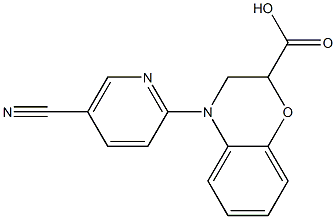 4-(5-cyanopyridin-2-yl)-3,4-dihydro-2H-1,4-benzoxazine-2-carboxylic acid Struktur