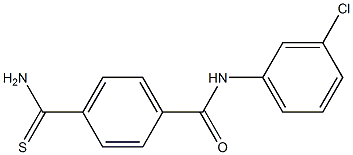 4-(aminocarbonothioyl)-N-(3-chlorophenyl)benzamide Struktur