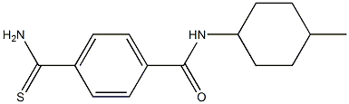 4-(aminocarbonothioyl)-N-(4-methylcyclohexyl)benzamide Struktur