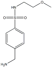 4-(aminomethyl)-N-(2-methoxyethyl)benzenesulfonamide Struktur