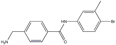 4-(aminomethyl)-N-(4-bromo-3-methylphenyl)benzamide Struktur