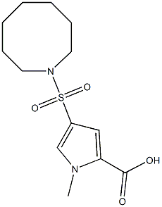 4-(azocane-1-sulfonyl)-1-methyl-1H-pyrrole-2-carboxylic acid Struktur