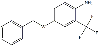 4-(benzylsulfanyl)-2-(trifluoromethyl)aniline Struktur