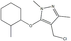 4-(chloromethyl)-1,3-dimethyl-5-[(2-methylcyclohexyl)oxy]-1H-pyrazole Struktur